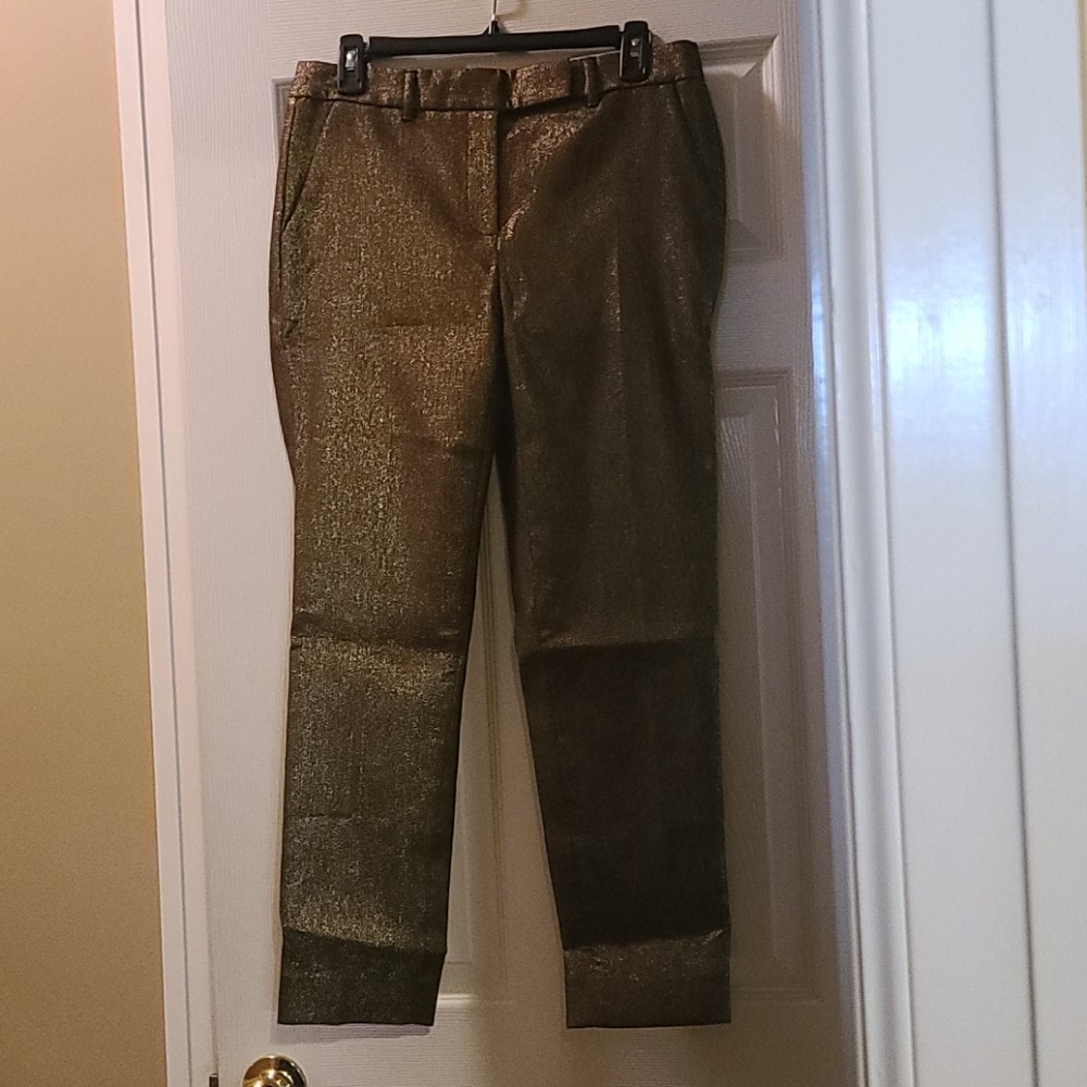 WHBM Gold Shimmery Pants